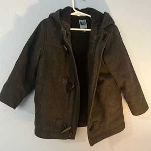 Old navy dark gray hooded pea coat size 4T